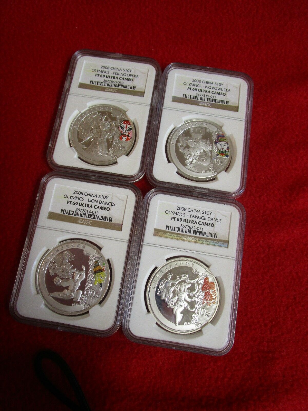 2008 CHINA OLYMPIC SET .999 4 SILVER ALL NGC PF PR 69 asian chinese lot gift - Fresh Stock Dated February 2026