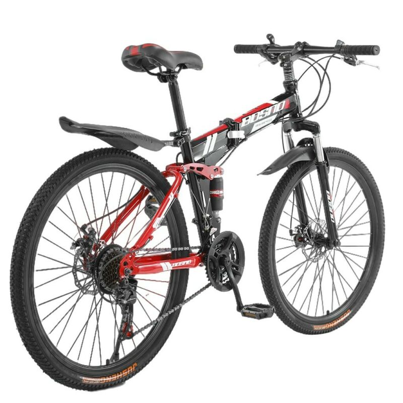 26 Inch Full Suspension Mountain Bike 21 Speed Folding Bike Non-slip Bike - Fresh Stock Dated February 2026