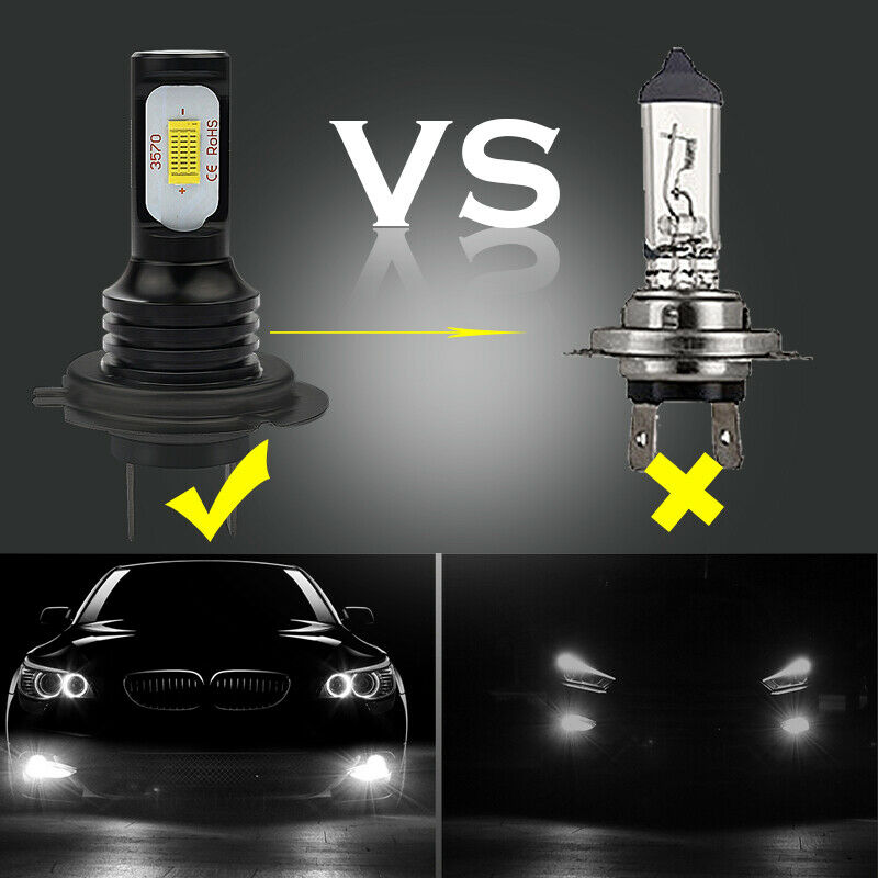 For Honda CBR600RR 2007-2020 -2x H7 White 6000K LED Headlight Bulbs Upgrade Kit - Fresh Stock Dated February 2026