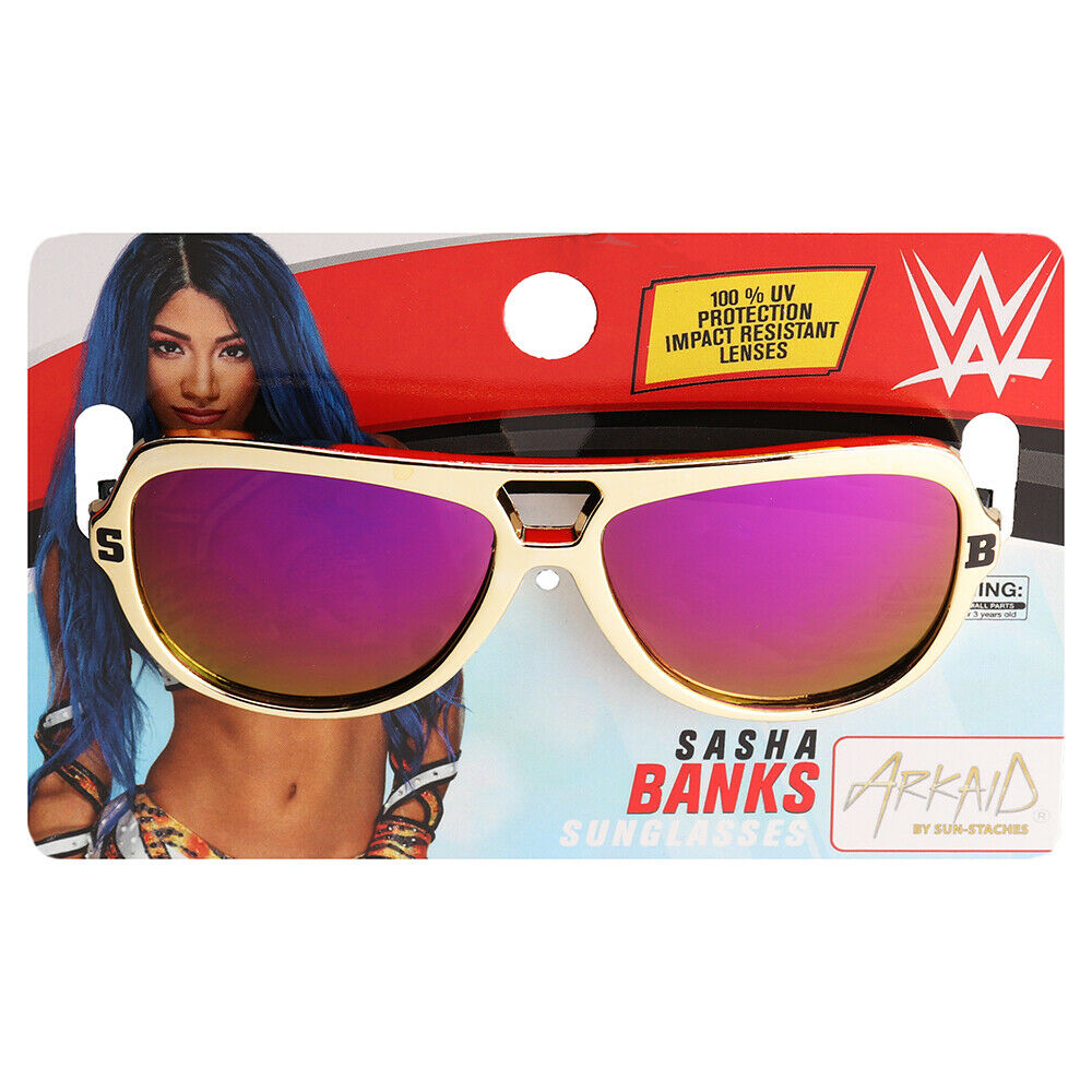 Officially Licensed WWE Sasha Banks Kid Shades Child Size Arkaid Sunglasses UV - Fresh Stock Dated December 2025