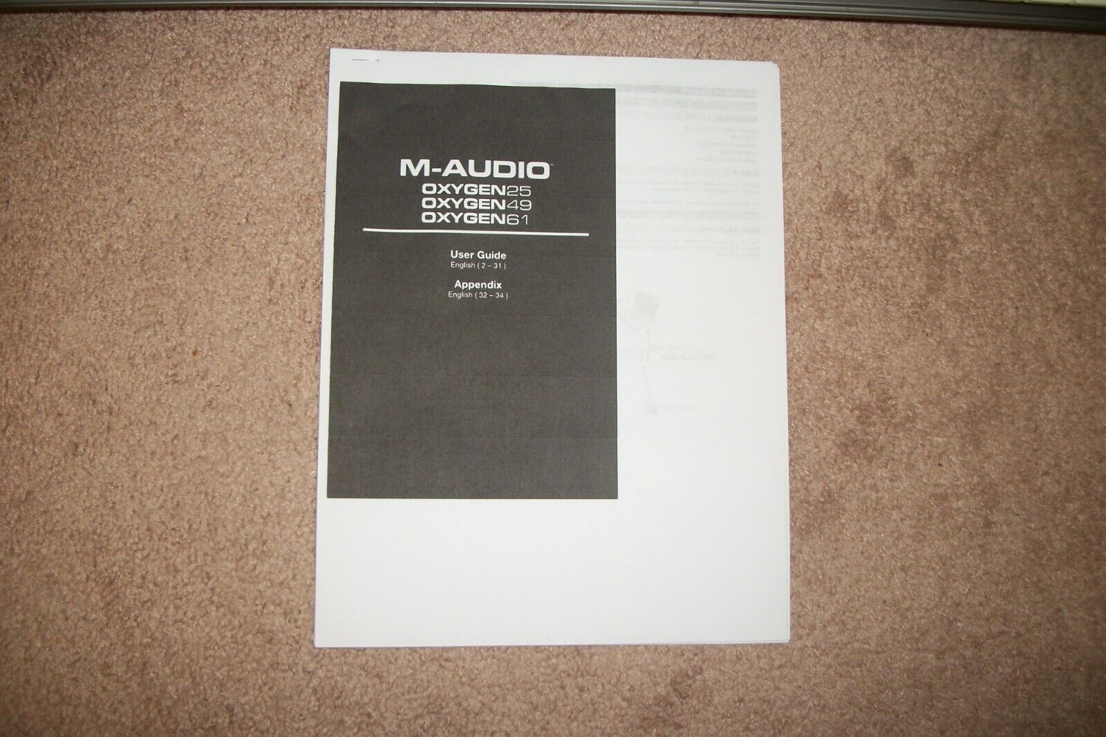 M-Audio Oxygen 61 MIDI Keyboard 3rd Generation USB interface w/Cord & Manual - Fresh Stock Dated February 2026