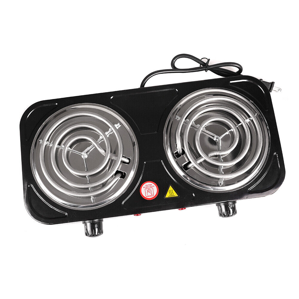 Portable Electric Single/Double Burner Countertop Hot Plate Stove Cooker 110V - Fresh Stock Dated February 2026