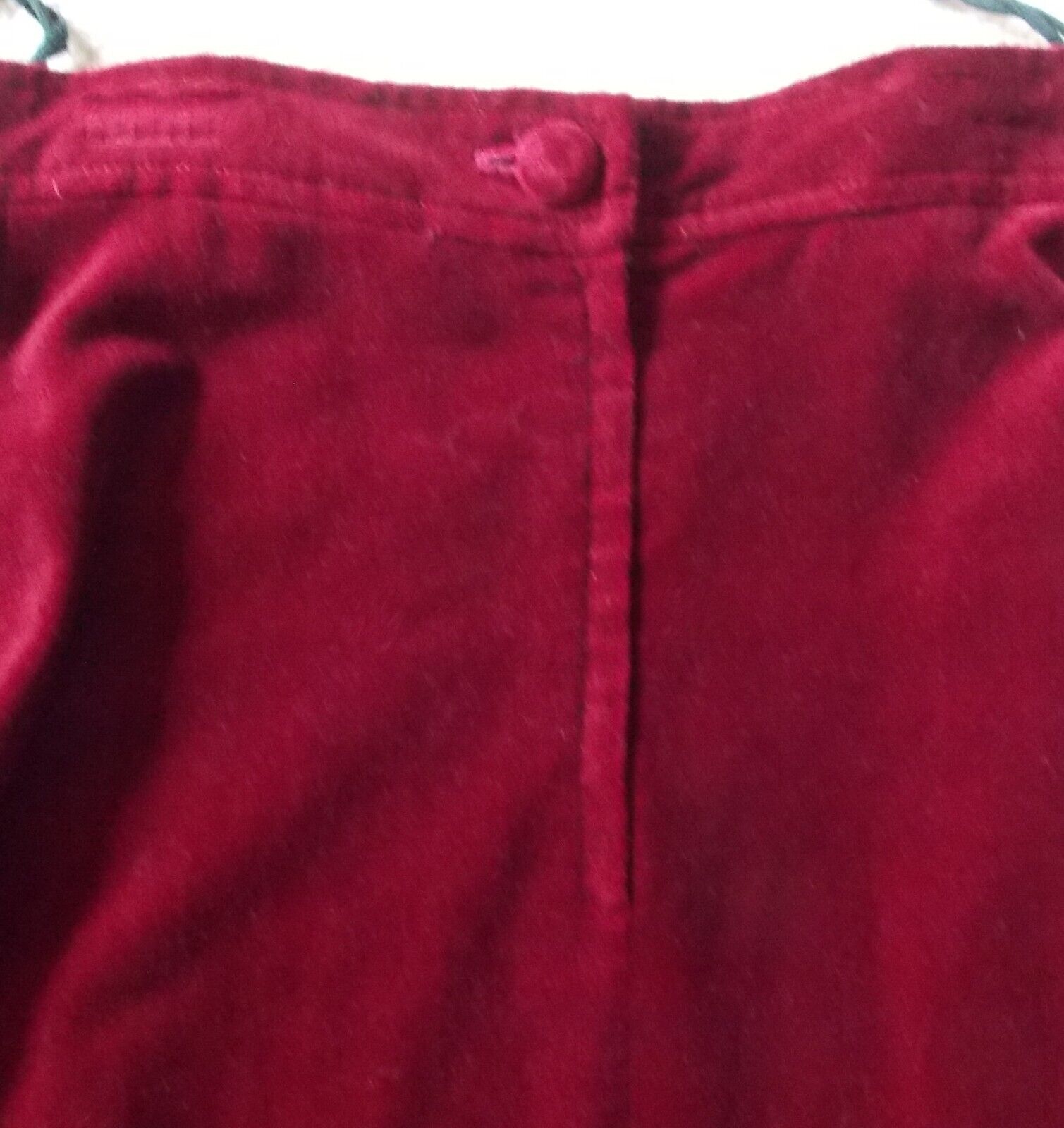 vintage 70s Burgandy with Lace Bottom Velvet Maxi Skirt - Waist 25 - Fresh Stock Dated March 2026