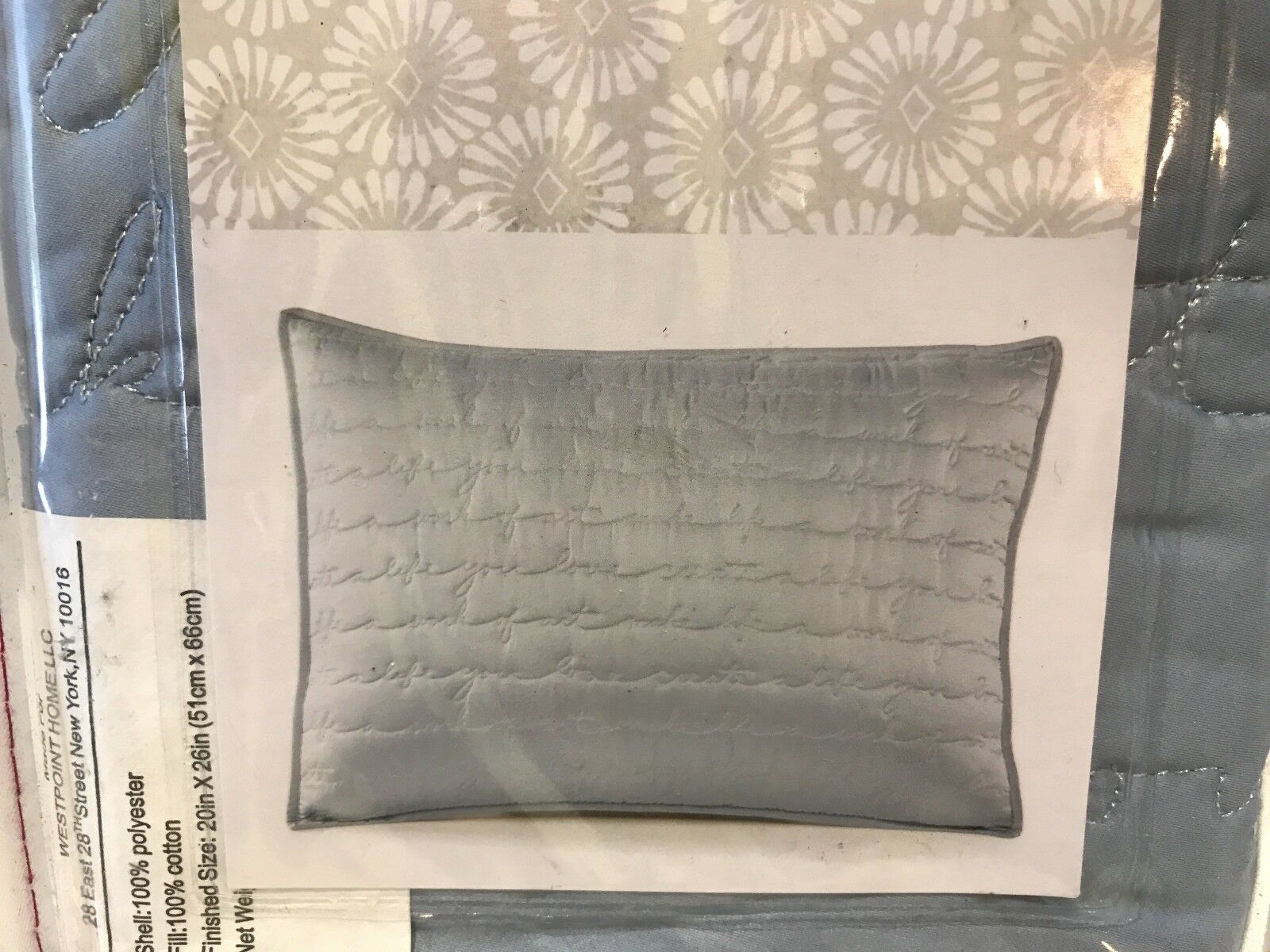 Kathy Davis Blue Standard Sham 20