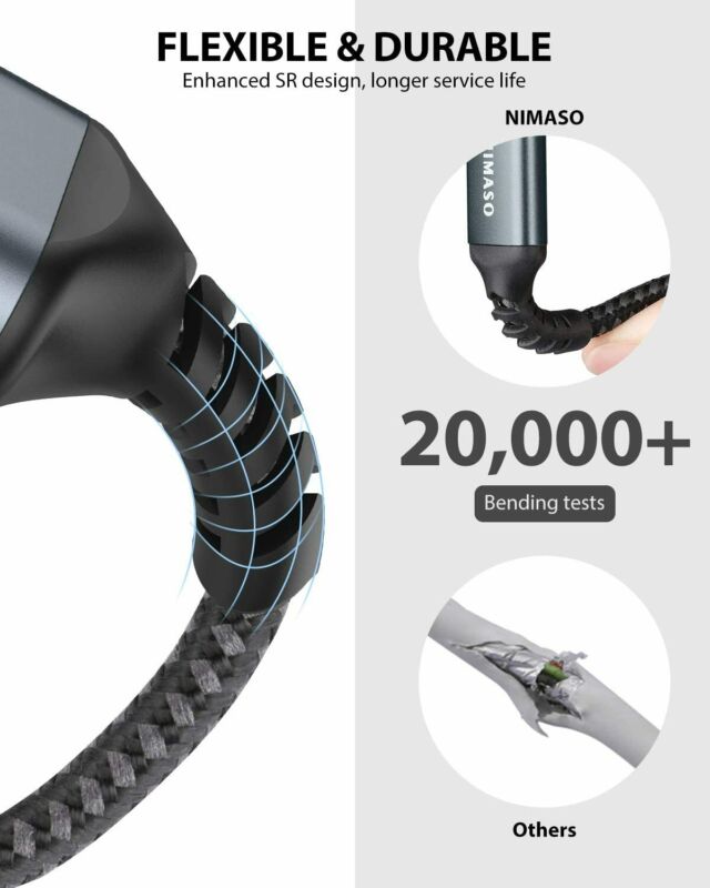 USB 3.0 Extension Cable 2 Pack[3.3ft + 6.6ft], NIMASO 3.3FT + 6.6FT (2-PACK) - Fresh Stock Dated February 2026