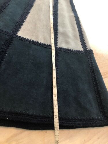 Vintage BoHo Hippie Retro 1970 Suede Skirt And Vest Blue - Fresh Stock Dated February 2026