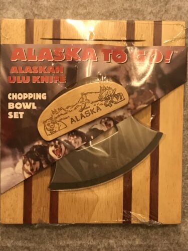 Alaska To Go! Alaskan Ulu Knife and Chopping Bowl Set NEW - Fresh Stock Dated December 2025