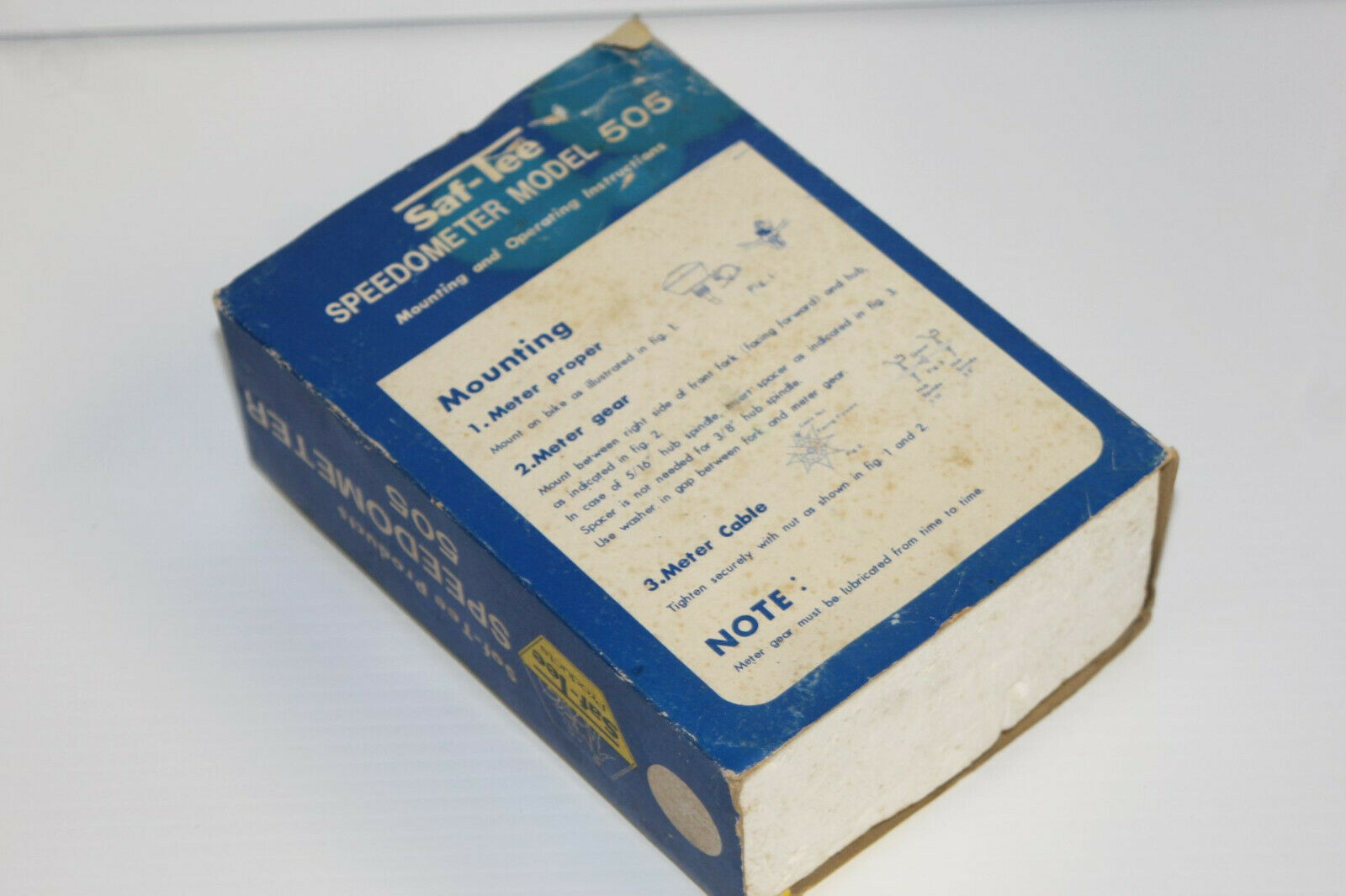 Vintage Saf-Tee Model 505 Bicycle Speedometer Stelber Japan w/ Original Box - Fresh Stock Dated December 2025