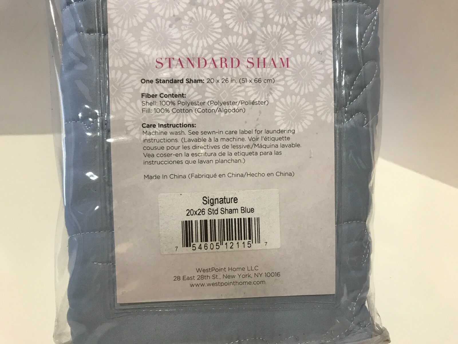 Kathy Davis Blue Standard Sham 20