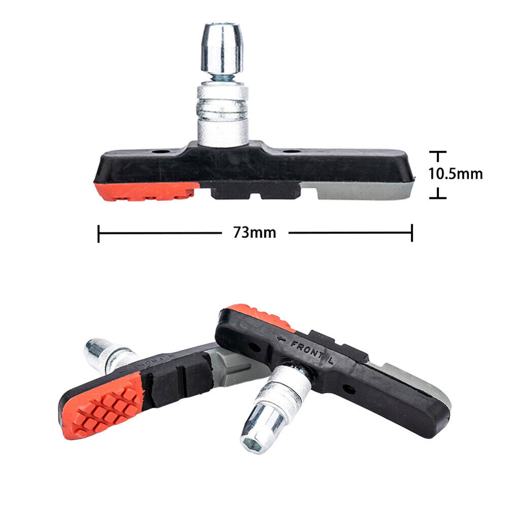 2X Bicycle Brake Pads Shoes 73mm V-brake For Mountain Bike VBrake MTB Cycling US - Fresh Stock Dated February 2026