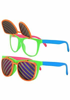 Neon Flip Up Glasses - Fresh Stock Dated February 2026