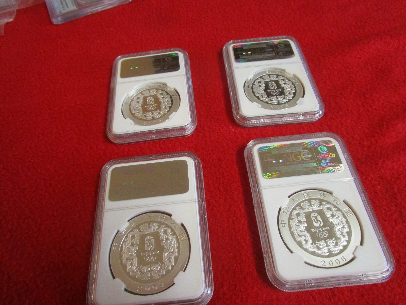2008 CHINA OLYMPIC SET .999 4 SILVER ALL NGC PF PR 69 asian chinese lot gift - Fresh Stock Dated February 2026