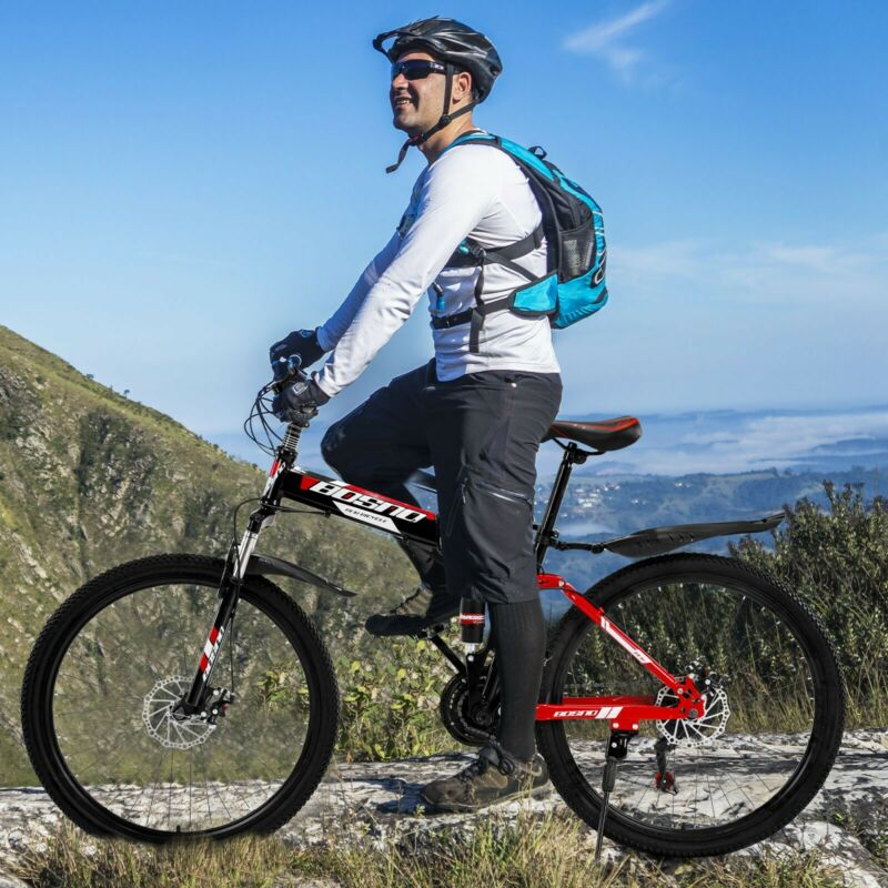 26 Inch Full Suspension Mountain Bike 21 Speed Folding Bike Non-slip Bike - Fresh Stock Dated February 2026