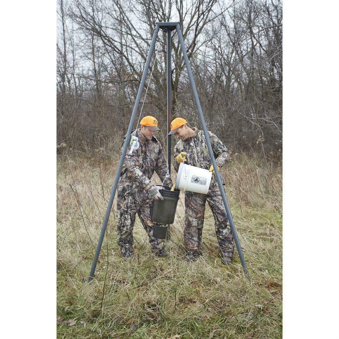 TRIPOD DEER HANGER Hoist 500 lbs Winch Lift System Hog Big Game Hunting Portable - Fresh Stock Dated February 2026
