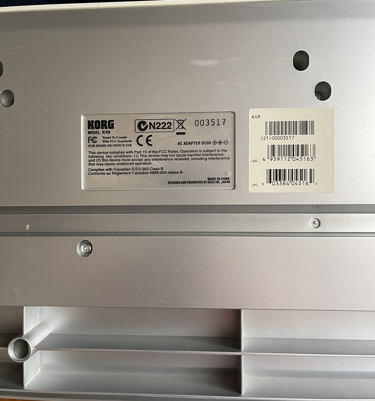 Korg K 49 USB MIDI Studio Controller - Fresh Stock Dated February 2026