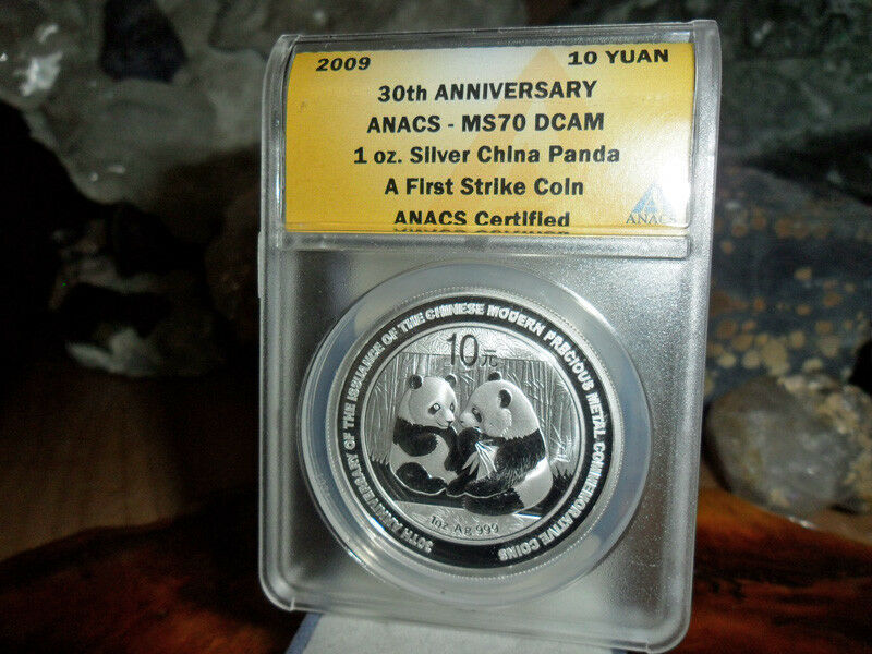 2009 30th Anniversary MS 70 DCAM 1oz. Silver Chinese Panda First Strike ANACS - Fresh Stock Dated February 2026