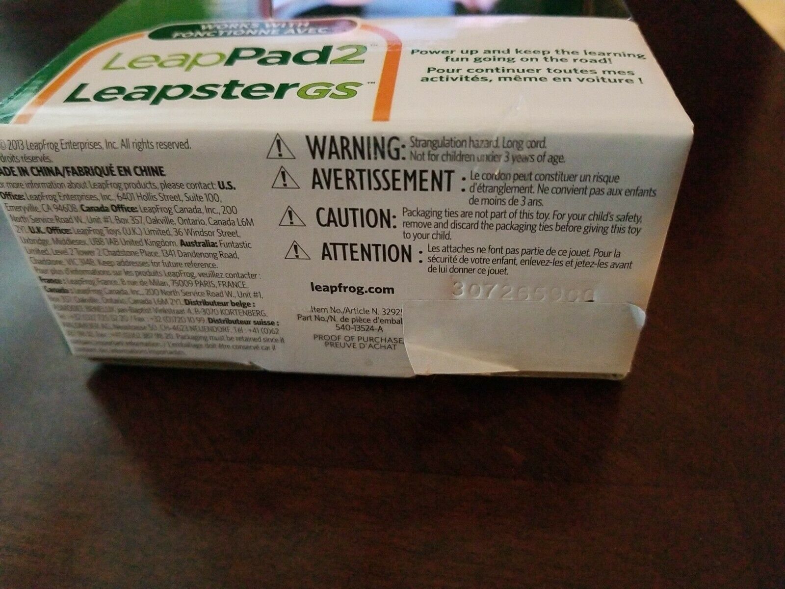 Leapfrog Car Adapter LeapPad2 & LeapsterGS, New - Fresh Stock Dated February 2026