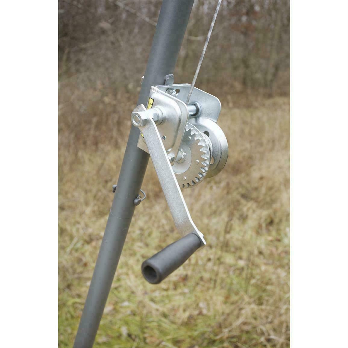 TRIPOD DEER HANGER Hoist 500 lbs Winch Lift System Hog Big Game Hunting Portable - Fresh Stock Dated February 2026