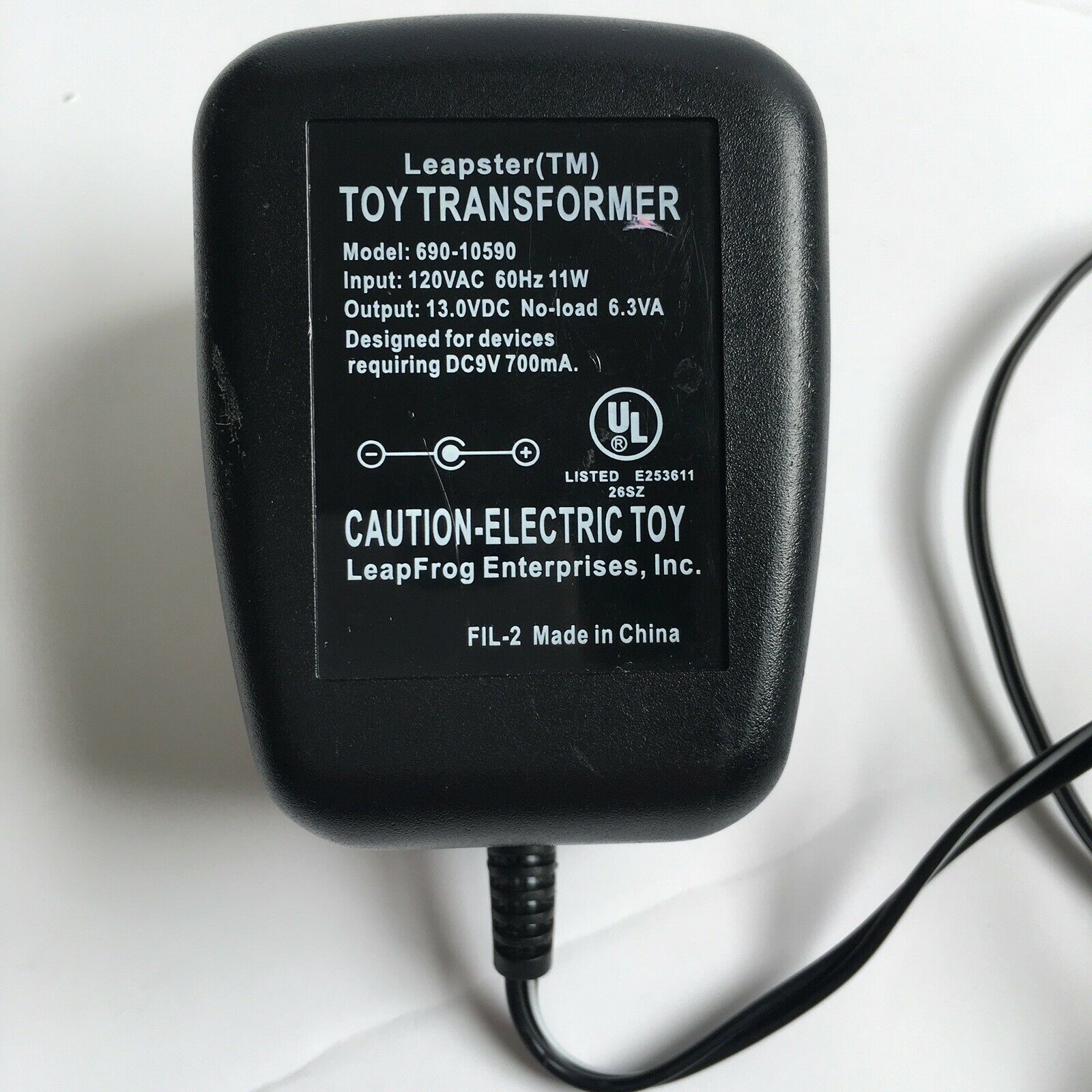 Leapster Leapfrog 690-10590 Toy Transformer AC Adapter Charger Output 13V - Fresh Stock Dated February 2026