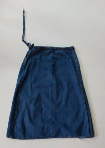 Vintage RSC Russ Togs Denim Wrap Around Midi A-Line Blue Jean Skirt Size 14 EUC - Fresh Stock Dated December 2025