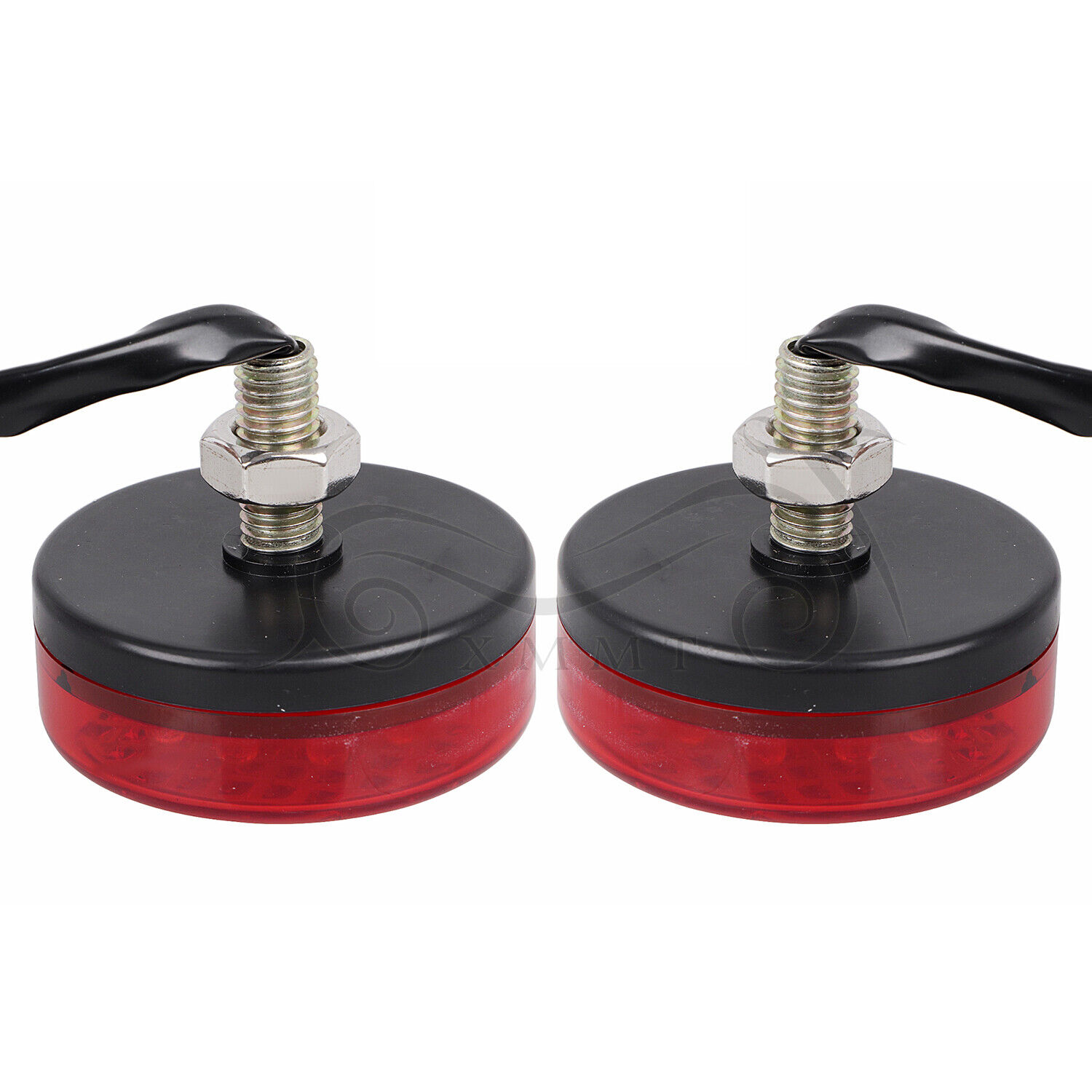 Motorcycle 12V Red Round LED Turn Signal Tail Lights For Harley Chopper Cruiser - Fresh Stock Dated February 2026