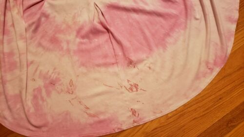 VTG Pink Tie-Dye Fit & Flare Full Long Skirt SzL by I.B. Sport, 100% Cotton - Fresh Stock Dated February 2026