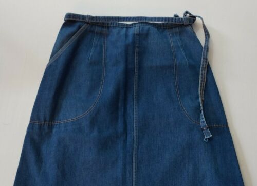 Vintage RSC Russ Togs Denim Wrap Around Midi A-Line Blue Jean Skirt Size 14 EUC - Fresh Stock Dated December 2025