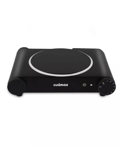 CUSIMAX Electric Hot Plate for Cooking Portable Single Burner 1500W Cast Iron - Fresh Stock Dated December 2025