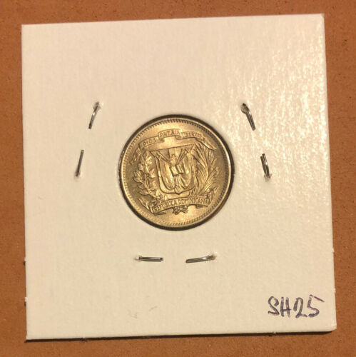 1967 Dominican Republic 10 Centavos 2 1/2 Gramos UNCIRCULATED coin~KM#19a - Fresh Stock Dated February 2026