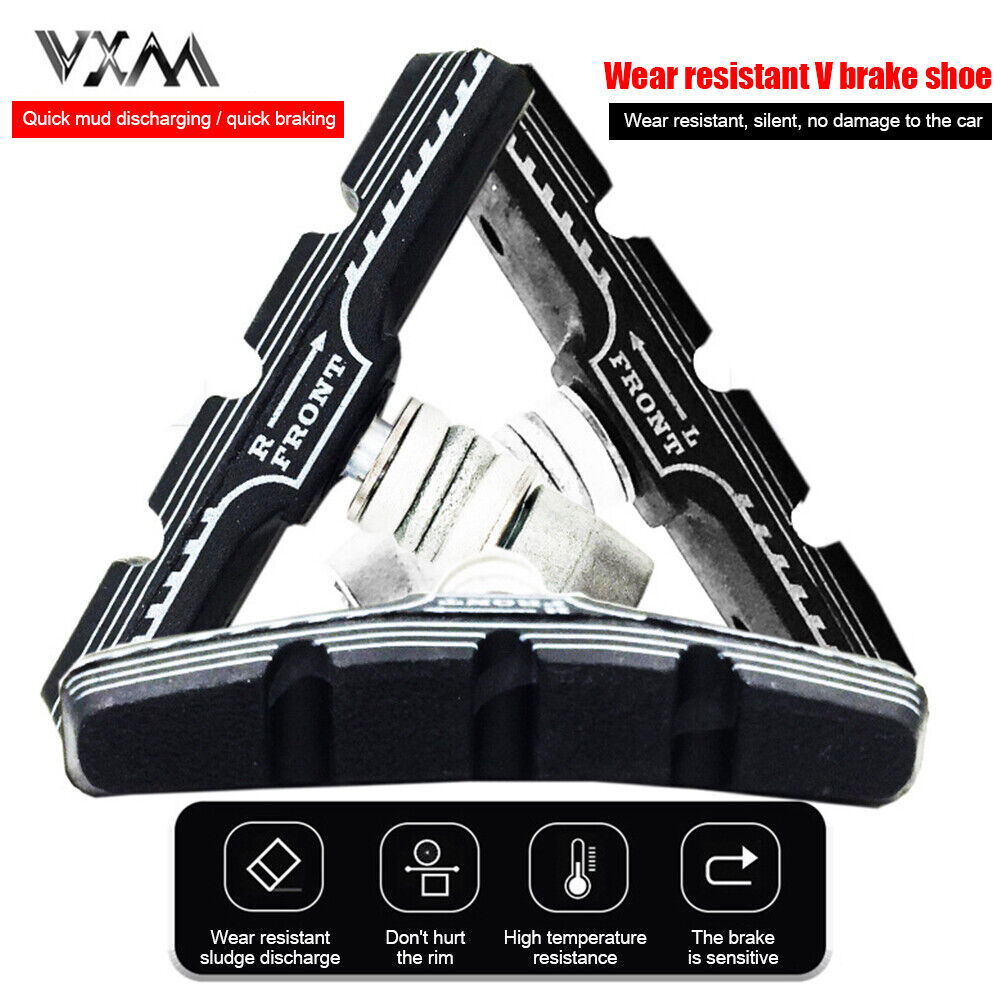 VXM MTB Mountain Road Bike Brake Block Rubber Bicycle Cycling V-brake Shoes Pads - Fresh Stock Dated February 2026