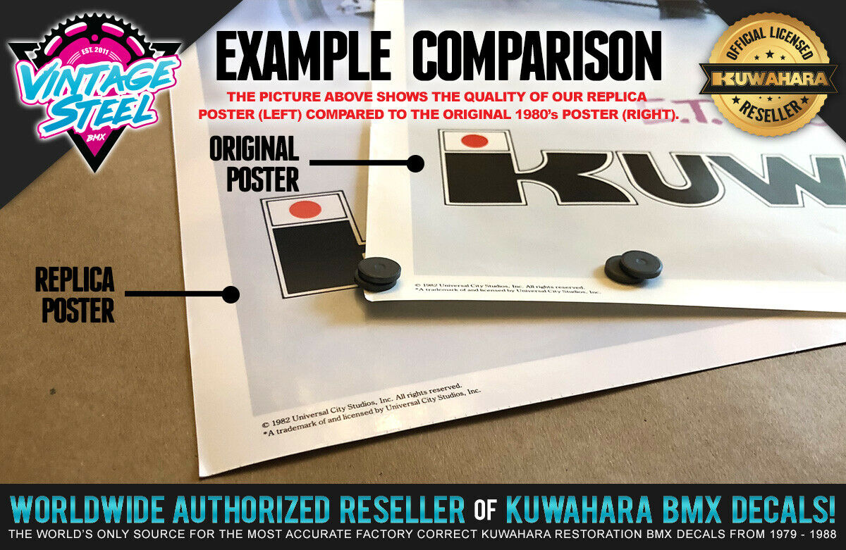 ET - Kuwahara E.T. BMX Poster 23x35 (Original Size) - The Extra Terrestrial 1982 - Fresh Stock Dated December 2025