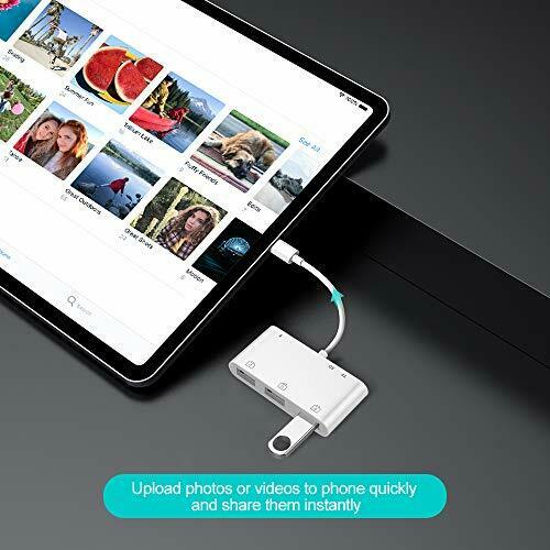 USB to iPhone/ iPad Adapter, 6 in 1 USB OTG Camera Adapter with Camera Memory Re - Fresh Stock Dated February 2026