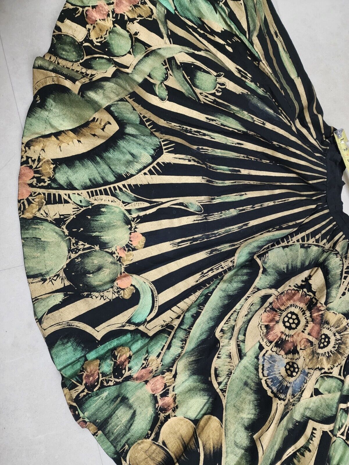 True 1950s Vtg W26-30 Mexican Hand Painted Circle Skirt Mexico Swing Full Dance - Fresh Stock Dated March 2026