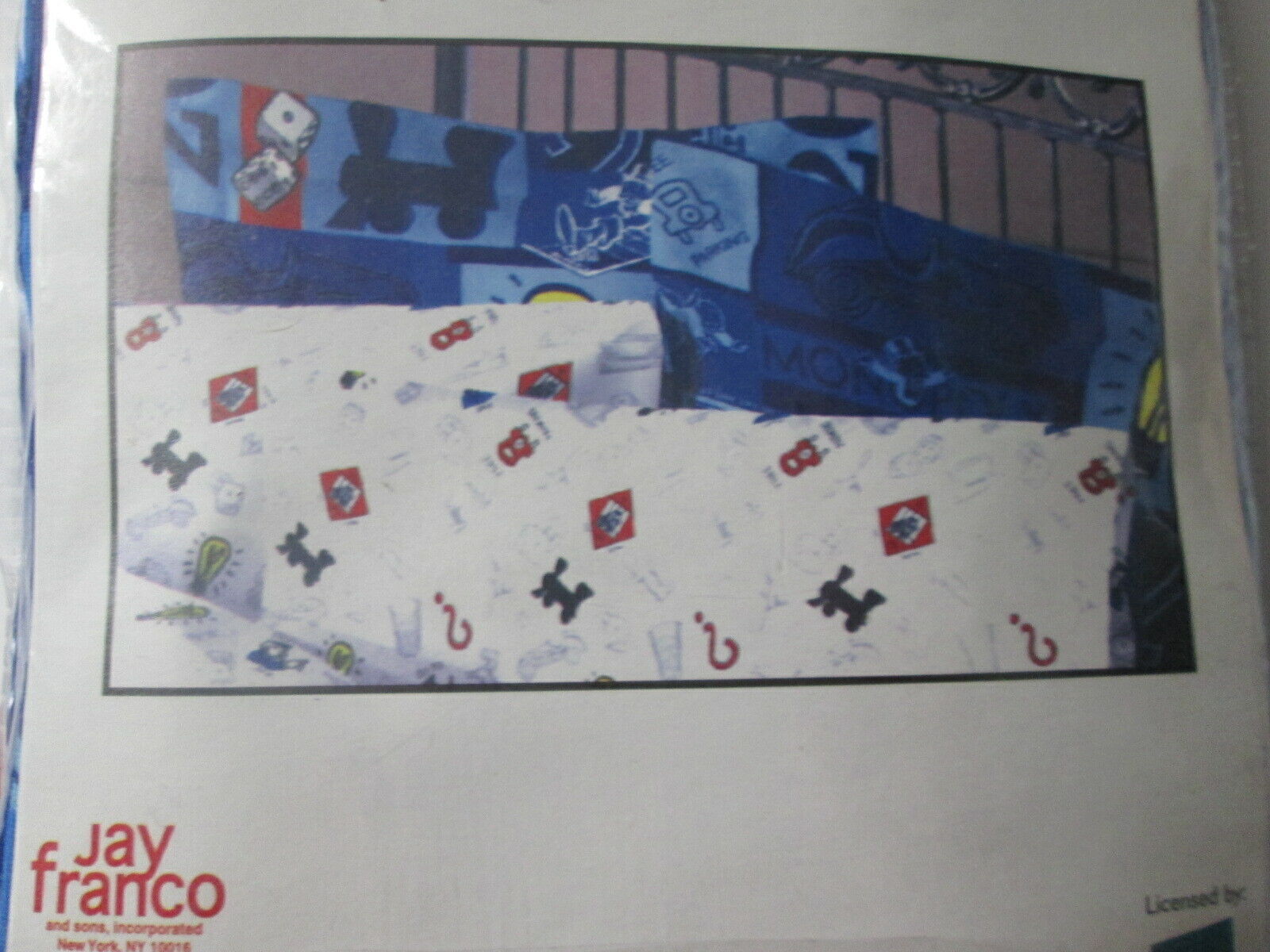 Monopoly Game Single Standard Sham 20x26 ONE SHAM not case Jay Franco NIP - Fresh Stock Dated February 2026