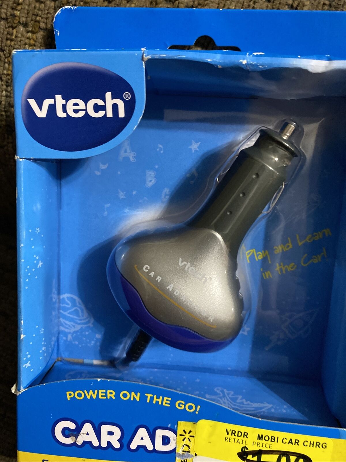 VTech Car Charger Adaptor MobiGo & V Reader On The Go - Fresh Stock Dated February 2026