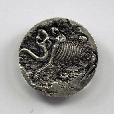China Shanghai Mint 2015 Ancient Life Mammoth Silver Medal 40mm 2oz COA - Fresh Stock Dated February 2026
