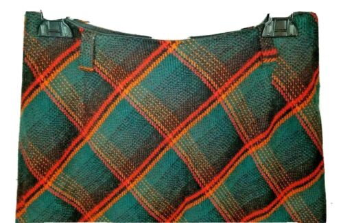 Vintage 1970s Sears JR Bazaar fit & flare a-line skirt tartan Cottagecore - Fresh Stock Dated February 2026