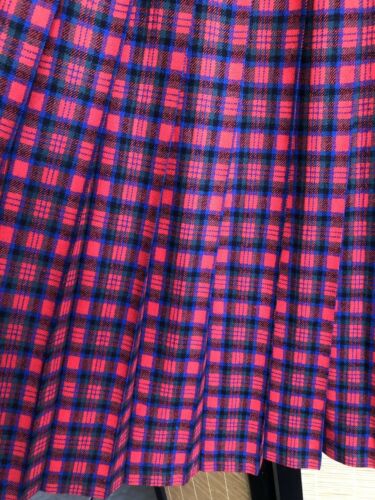 Vintage Tartan Pendleton Wool Plaid Pleated Skirt Zipper Waist 27 Mod - Fresh Stock Dated December 2025