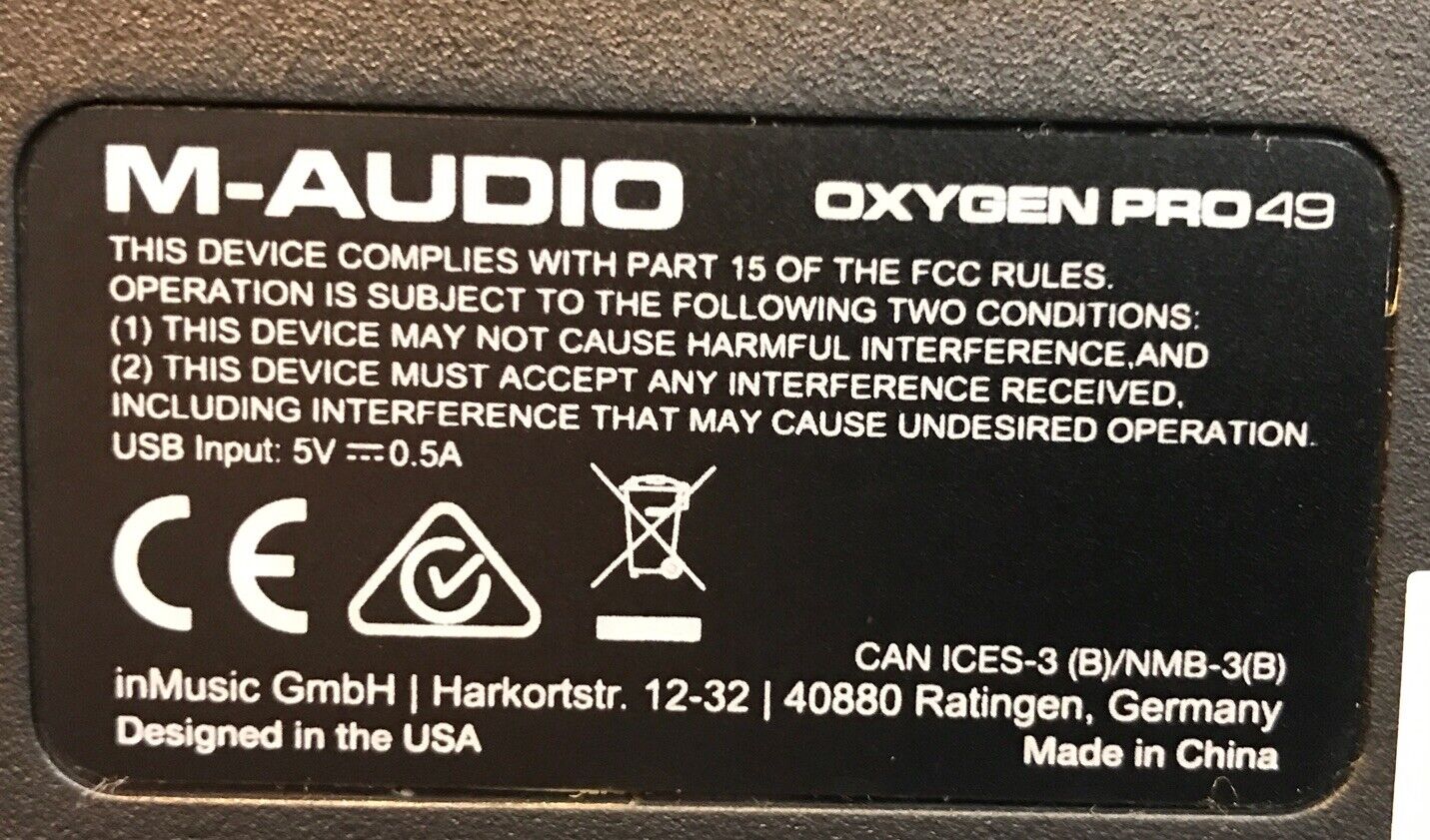 M-Audio Oxygen Pro 49-Key Keyboard Controller - Fresh Stock Dated February 2026