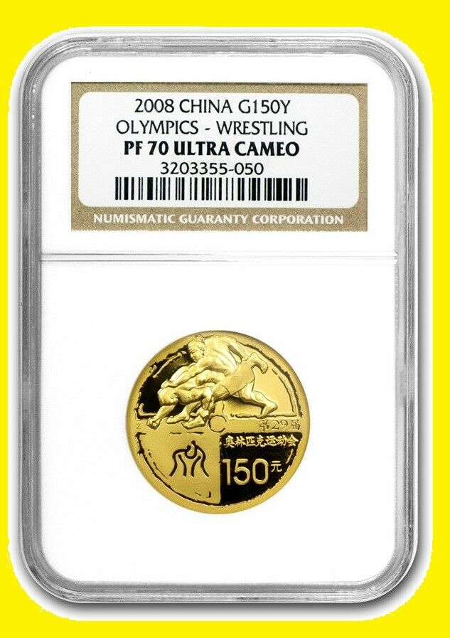 2008 CHINA 6xG150Y OLYMPIC  2 oz GOLD  NGC PF 70 ULTRA CAMEO low pop - Fresh Stock Dated February 2026