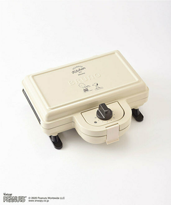 Peanuts Snoopy BRUNO Hot Sandwich Maker Double BOE069-ECRU 100V Japan Domestic - Fresh Stock Dated December 2025