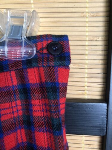 Vintage Tartan Pendleton Wool Plaid Pleated Skirt Zipper Waist 27 Mod - Fresh Stock Dated December 2025