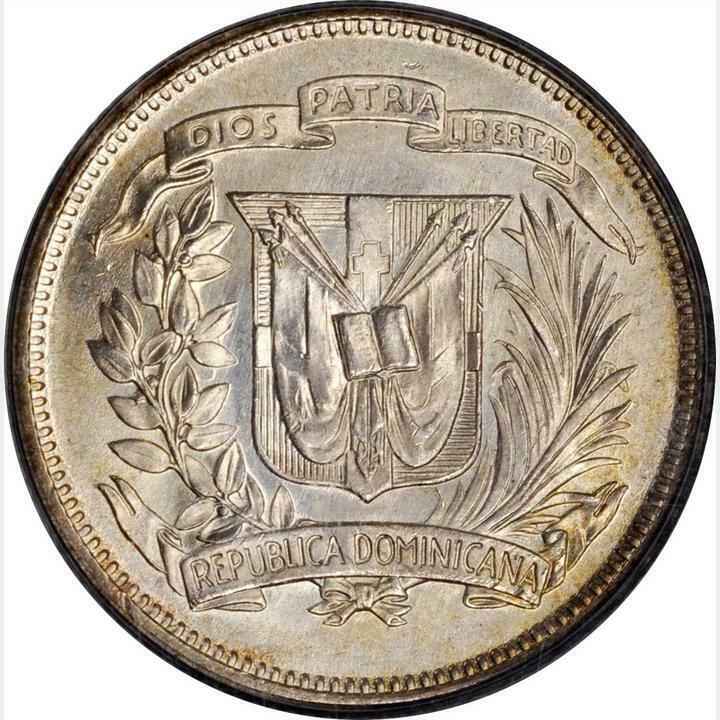 1952 Dominican Republic 25 Centavos. KM-20. None finer at PCGS - Fresh Stock Dated December 2025