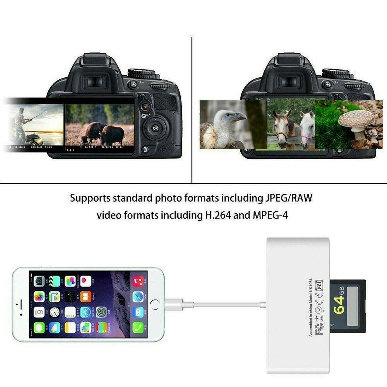 Ultimate-Audio 4 in 1 SD TF Card Reader Compatible iPhone iPad iPod, USB 3.0 ... - Fresh Stock Dated February 2026