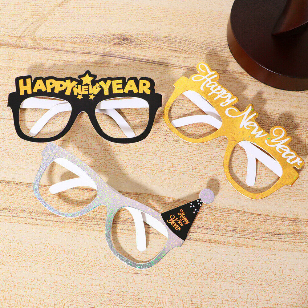 12PCS Happy New Year Funny Crazy Fancy Dress Glasses Novelty Costume Party - Fresh Stock Dated February 2026