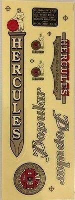 DECALS BICYCLE STICKERS BIKE VINTAGE PARTS HERCULES SPORT GOODS CYCLING ENGLAND - Fresh Stock Dated December 2025