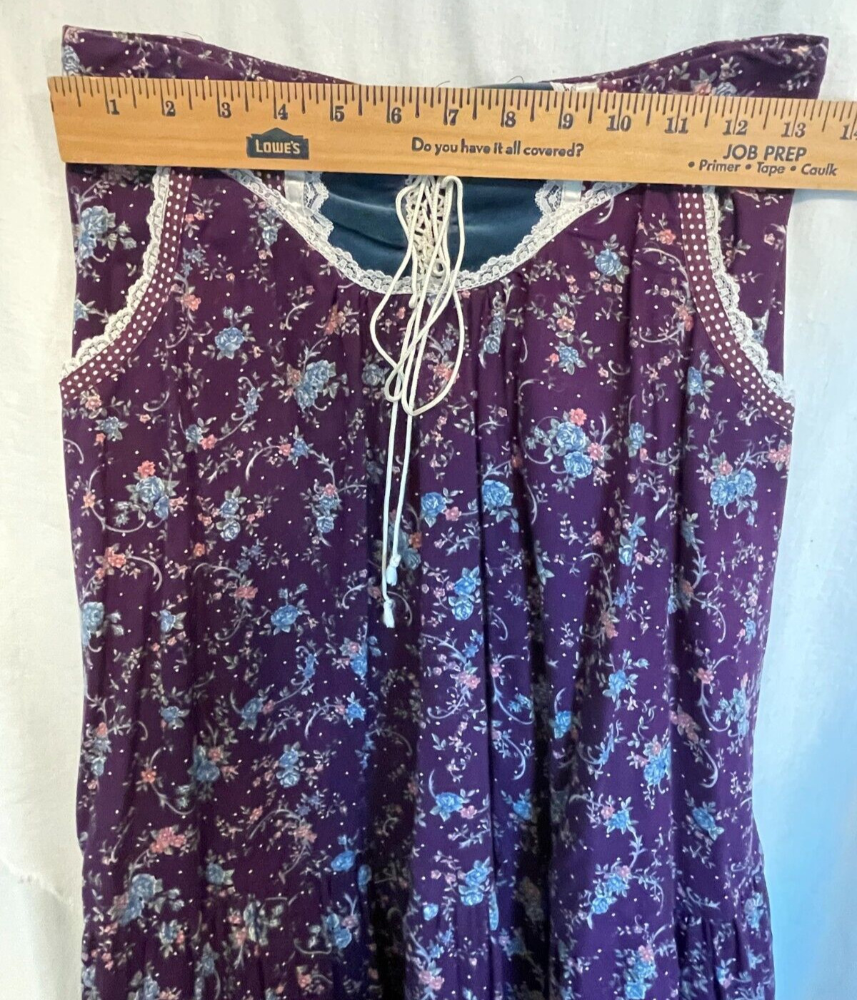 Vtg 1970s Gunne Sax Prairie Two Piece Quilted Jacket & Skirt Purple Floral Sz 9 - Fresh Stock Dated March 2026