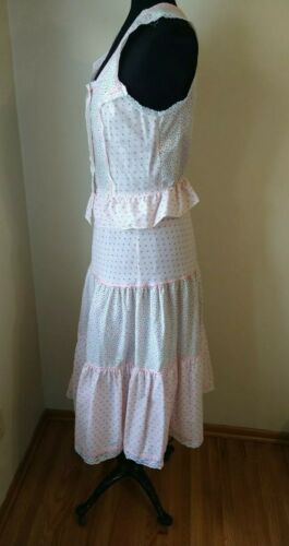 Vintage 1970's Skirt And Top. Pinks And Prairie Style Size Small - Fresh Stock Dated February 2026