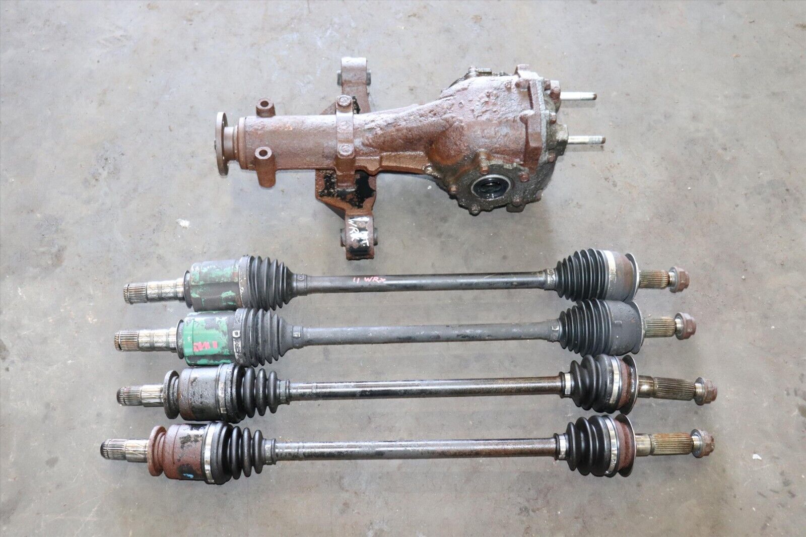 2008-2012 Subaru WRX Turbo Rear R160 Differential 3.9 w/ front and rear axles - Fresh Stock Dated February 2026
