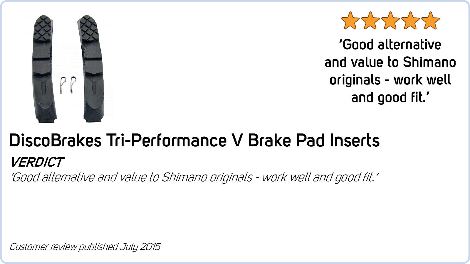Replacement 3xPerformance Ceramic Rim Pads for 72mm V Brake Cartridge eg Shimano - Fresh Stock Dated February 2026